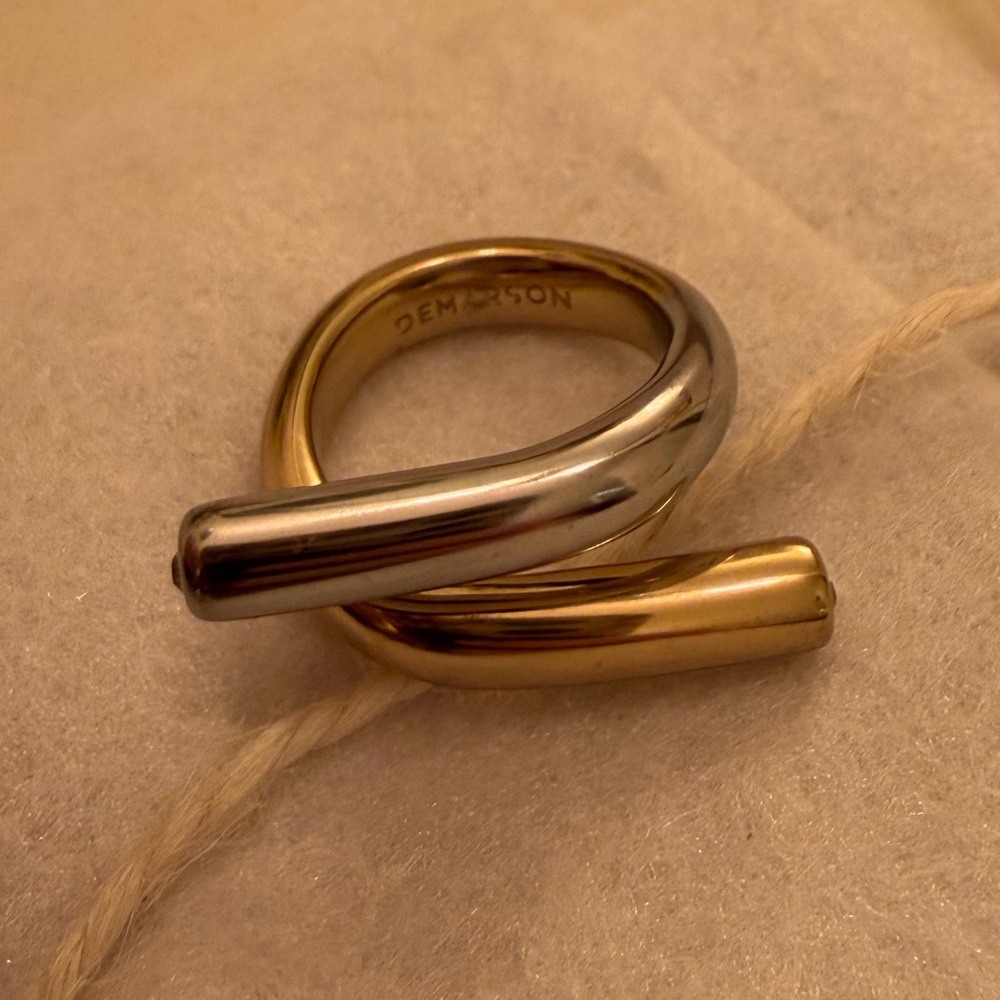 DEMARSON
Ana Two-tone Ring in 12kt Gold-plated Brass - Picture 4 of 10